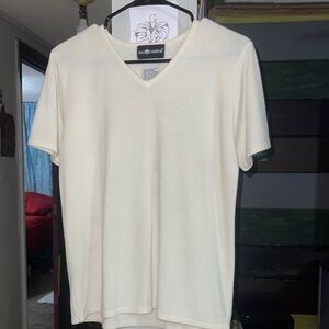 Sag Harbor Cream V-Neck Women's Top